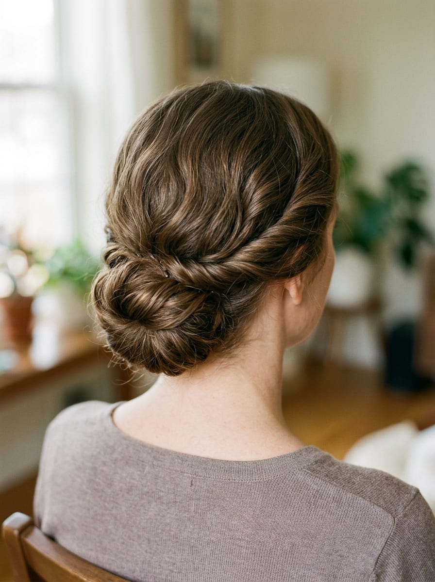 Twisted Low Bun - Dutt Frisur mittellang